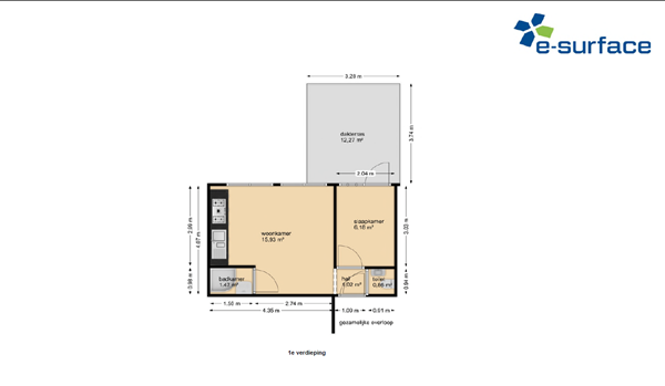 Floorplan - Jozef Israëlsstraat 83B, 9718 GG Groningen